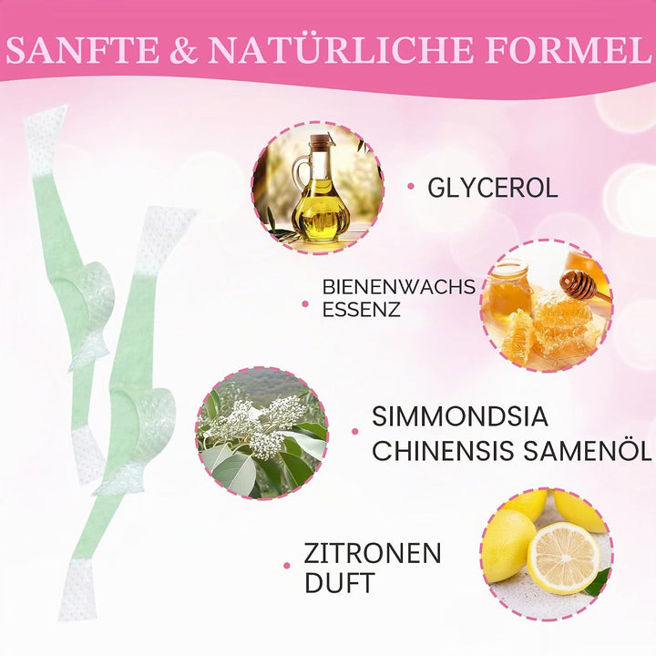 Beauty7 Kaltwachsstreifen für Gesicht, 48 Streifen, Enthaarungsstreifen, Augenbrauen und Lippen, nor