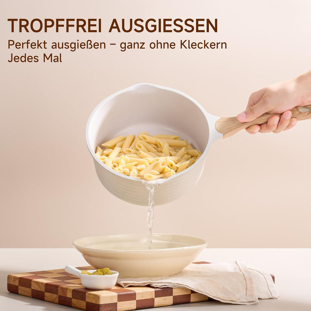 JEETEE Familie Topfsets Pfannenset 23-Teilig, Antihaft-Granit Topf und Pfannenset, Topfset Induktion