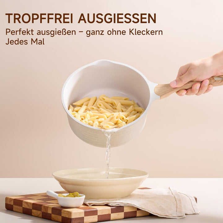 JEETEE Familie Topfsets Pfannenset 23-Teilig, Antihaft-Granit Topf und Pfannenset, Topfset Induktion