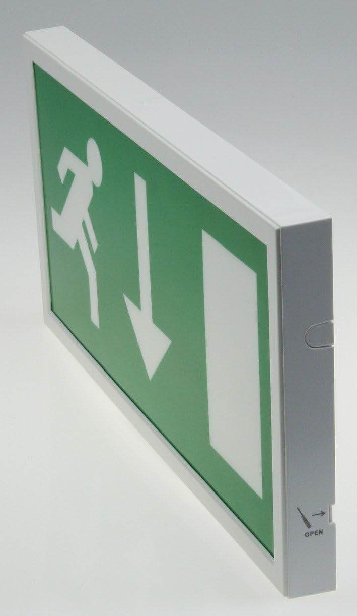 ChiliTec LED Fluchtwegleuchte Sicherheitsbeleuchtung Wandmontage 27mm Flach I Erkennung bis 25m I na