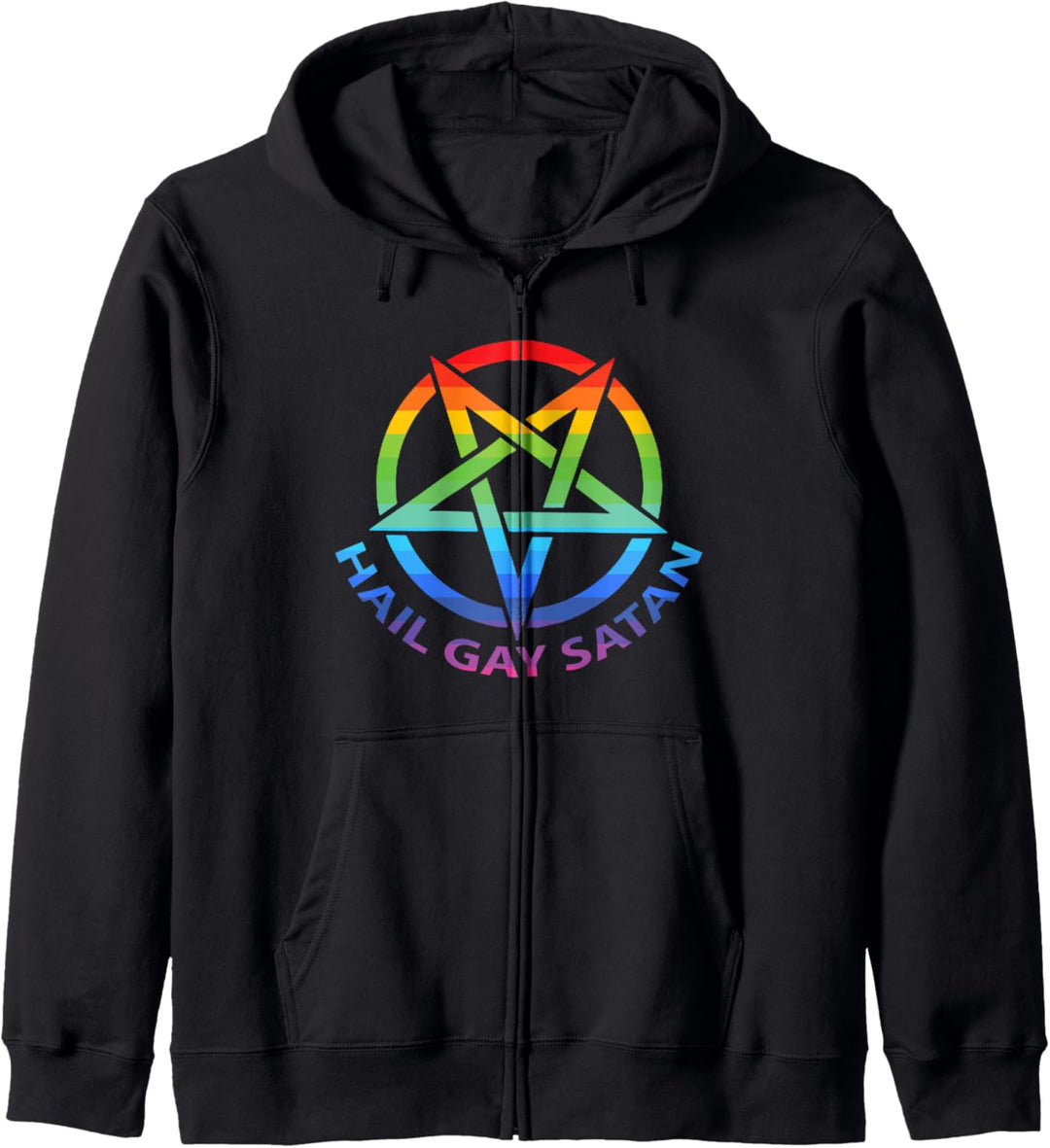 Hail Gay Satan Pentagramm Kapuzenjacke