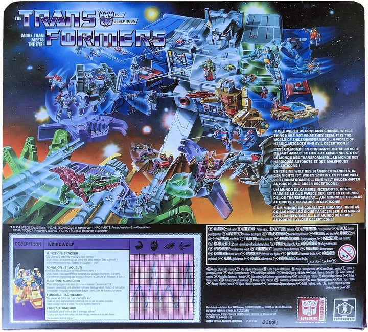 Transformers Moderne Figur 2021 in Retro Verpackung Decepticon Headmaster Weirdwolf mit Monxo