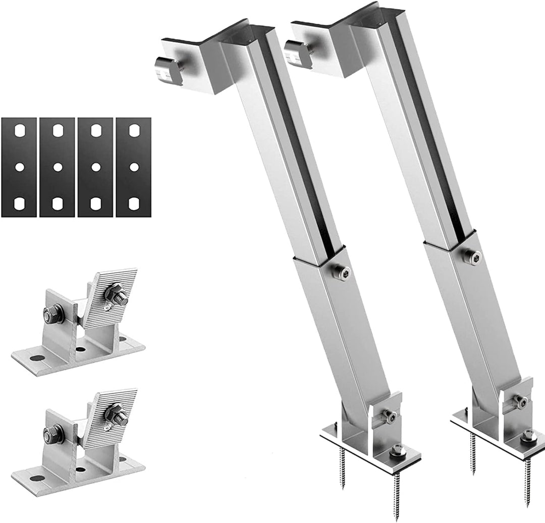 Solarmodul Halterung, 2 Sets Halterung Balkonkraftwerk Montageset Extra Länge 52CM-104CM, Aufständer