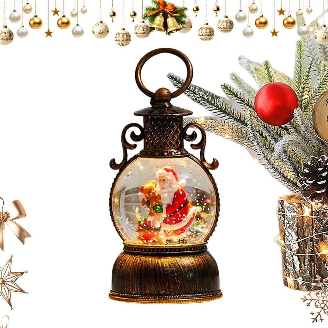 Leuchtende Weihnachtskugel | 6-Stunden Timer mit Musik | Weihnachtliche Leuchtende Schneekugel Dekor