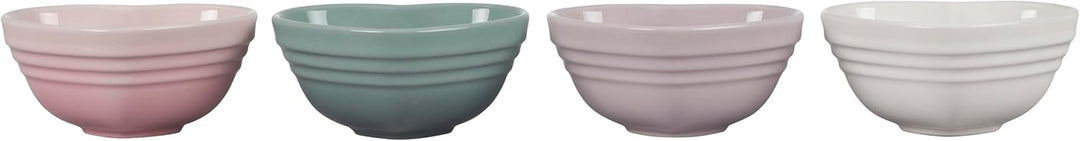 Le Creuset Mini-Herz-Schalen aus Steingut, 4 Stück, gemischte Farben