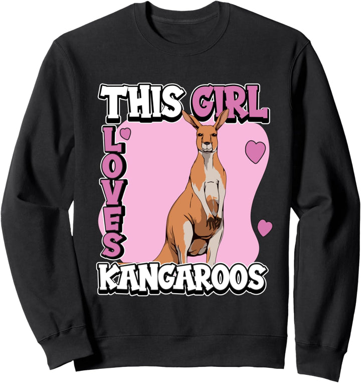 Mädchen This Girl Loves Kangaroos Känguru Sweatshirt