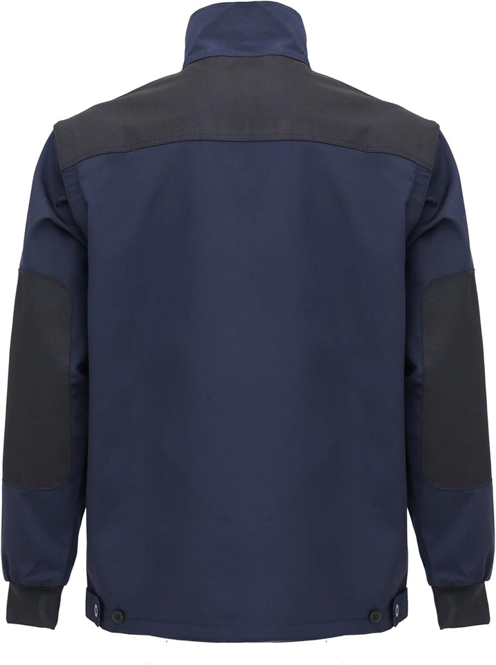 WORK IDEA Herren-Arbeitsjacke mit mehreren Taschen, strapazierfähigem Canvas L Marine, L Marine