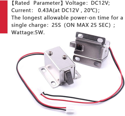 ATOPLEE 4 Stück DC 12V Mini Elektromagnetische Magnetschlösser für Schublade Schrank 27x29x18mm