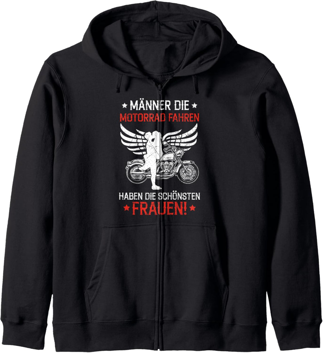 Männer Die Motorrad Fahren Biker Motorradfahrer Spruch Kapuzenjacke