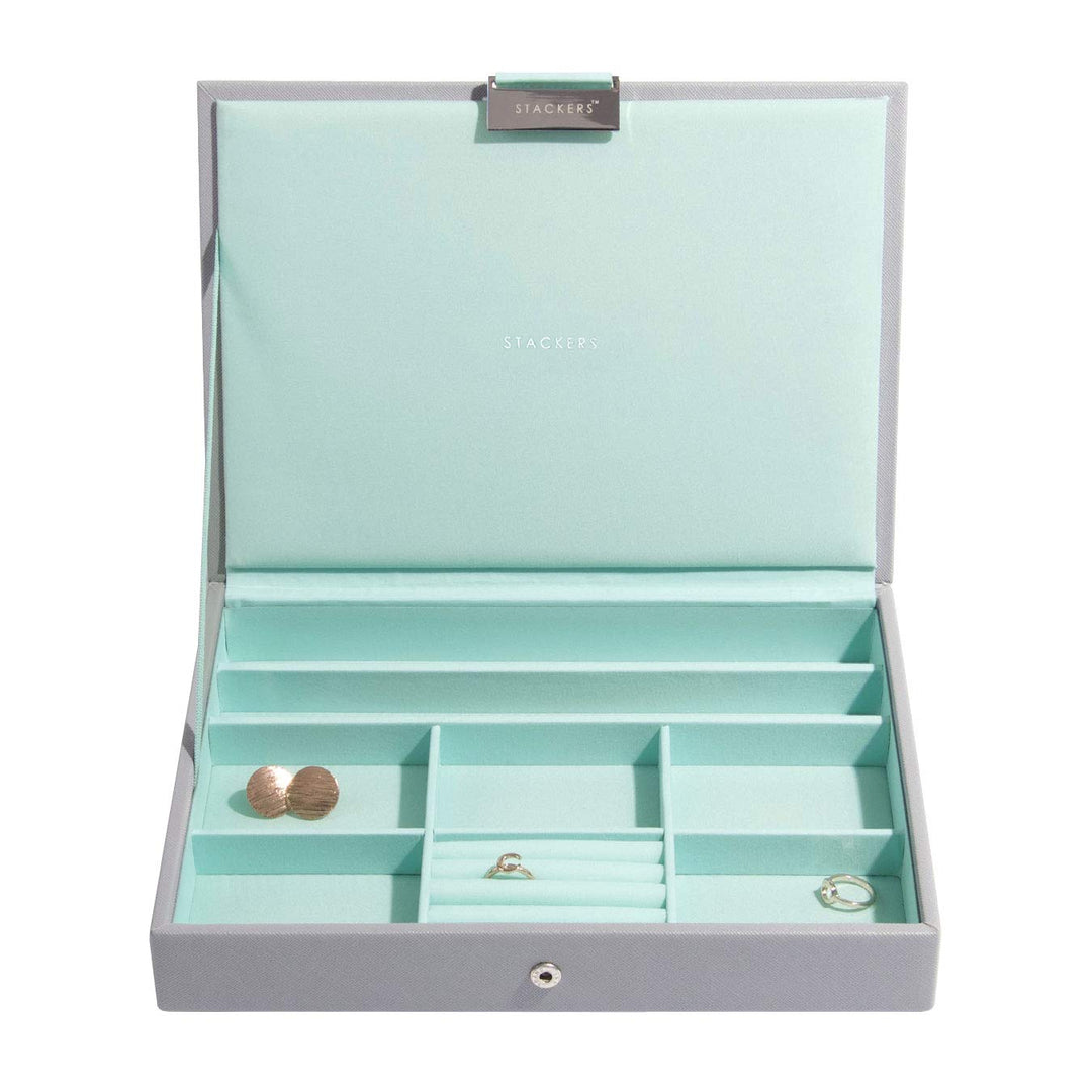 Stackers Grau Mint Klassisch Schmuckschatulle Deckel Dove Grey/Mint, Dove Grey/Mint