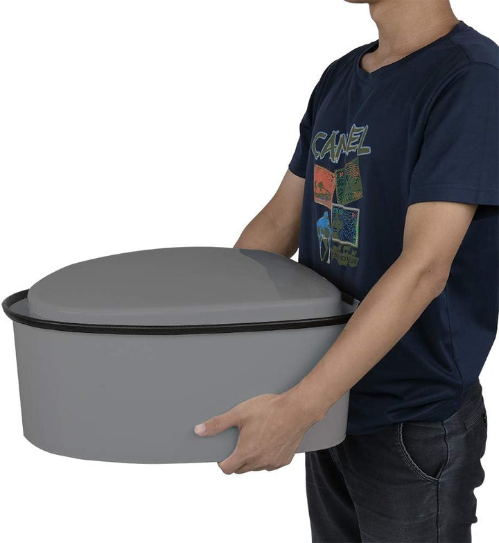 LEADZM Campingtoilette Tragbare Reisetoilette Mobile Toilette für Camping Mit Sitz, Deckel und Toile