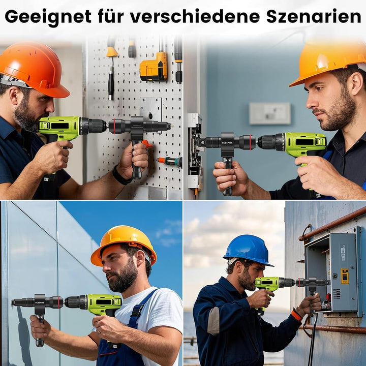 Beaspire 2 In 1 Nietaufsatz für Akkuschrauber für Bohrmaschine | Nietmuttern Adapter Kit für 2,4-6,4