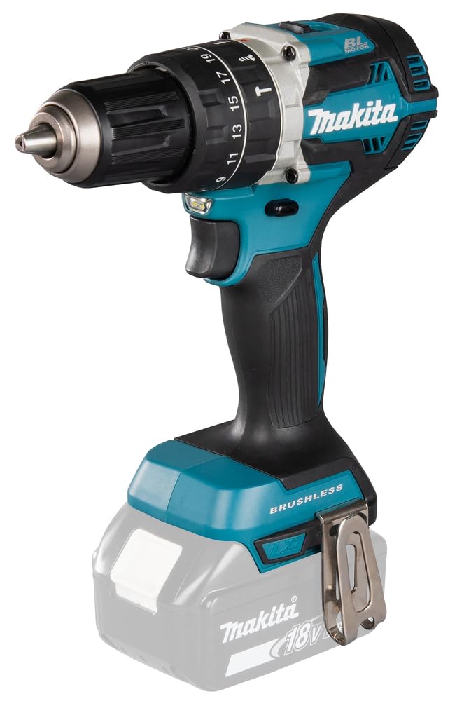 Makita DHP484Z Akku Schlagbohrschrauber 18 V (ohne Akku, ohne Ladegerät), Blau, Small Single ohne Ak