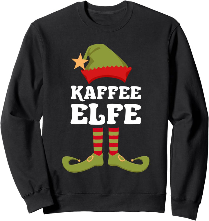 Kaffee Elfe Weihnachtself Weihnachten Sweatshirt