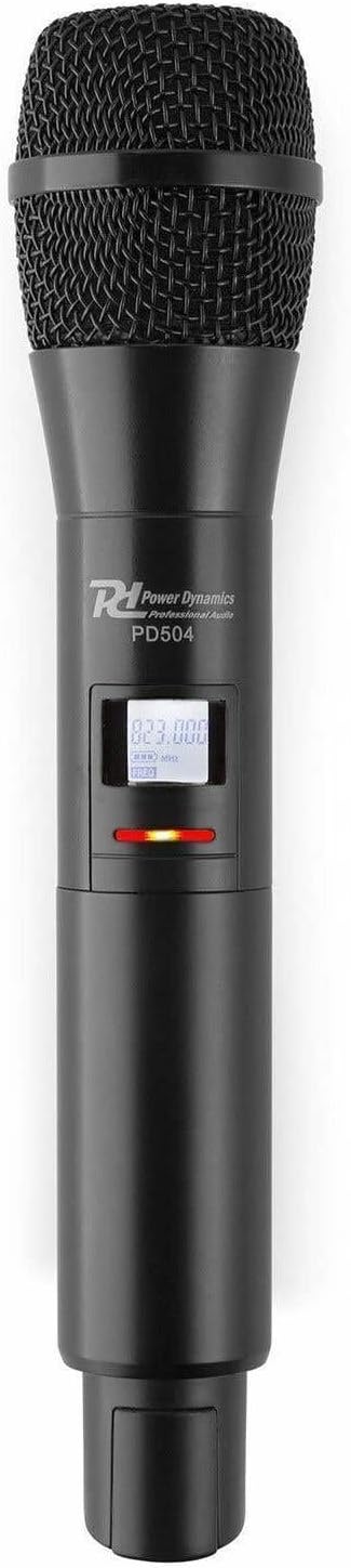 Power Dynamics PD504H - 4 drahtlose Mikrofone und UHF-Verstärker, 4 Kanal Mikrofonset, drahtlos Mikr