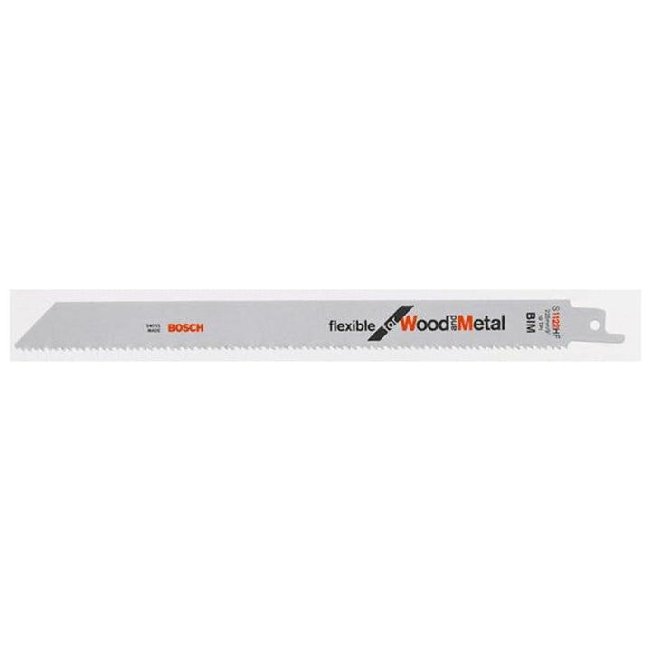 Bosch Professional 25 Stück Säbelsägeblatt S 1122 HF Flexible for Wood and Metal (Länge 225 mm, Zube