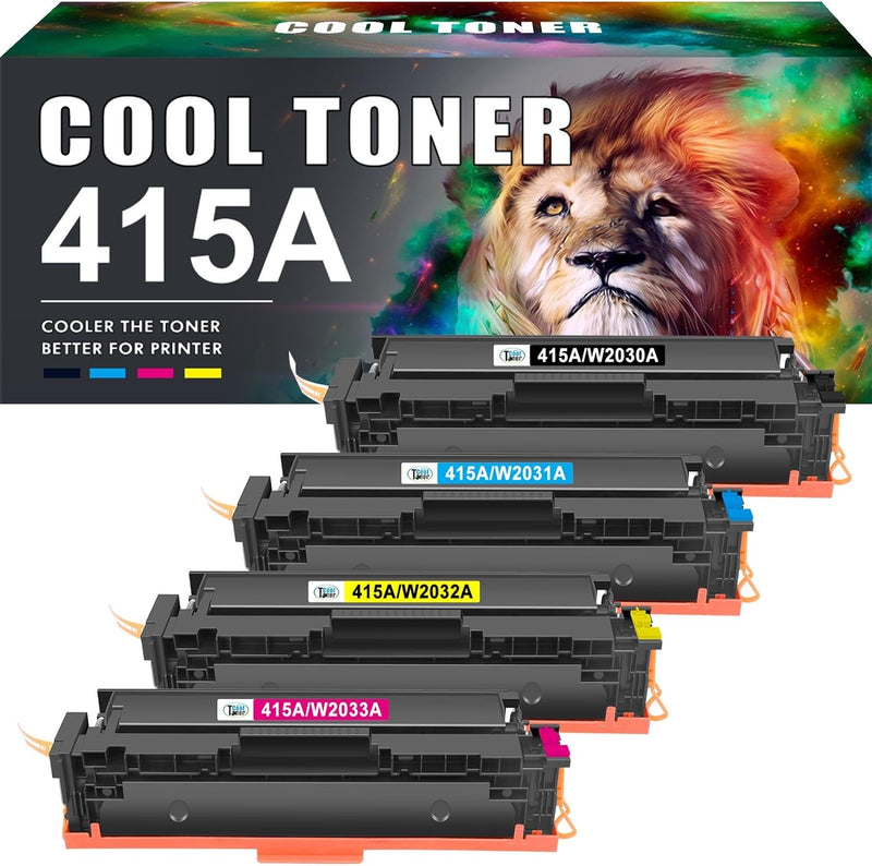 Cool Toner Kompatible für HP 415A 415X Multipack Tonerkartusche Ersatz für W2030A W2030X W2031A W203