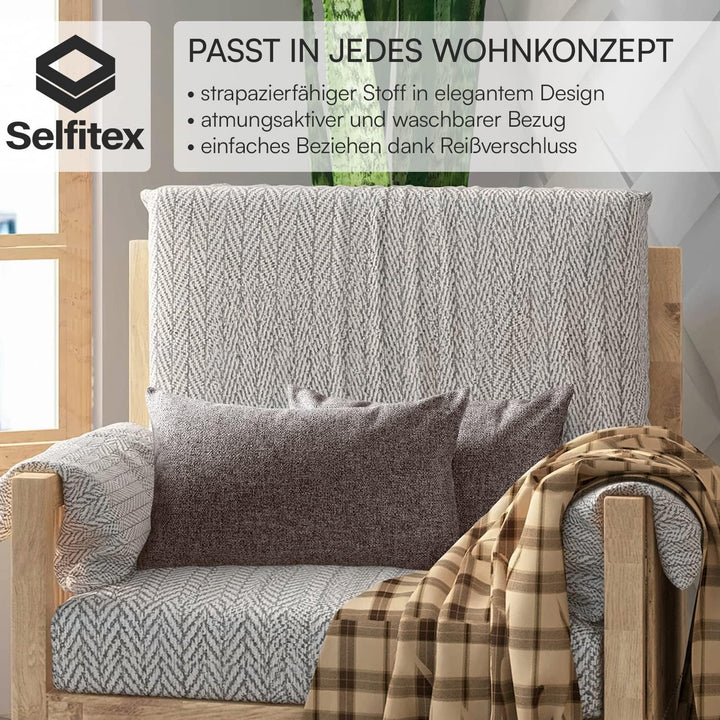 Selfitex 2er Set 30x50 cm, Sofakissen mit Füllung und Bezug, Dekokissen, Kopfkissen mit weicher Kiss