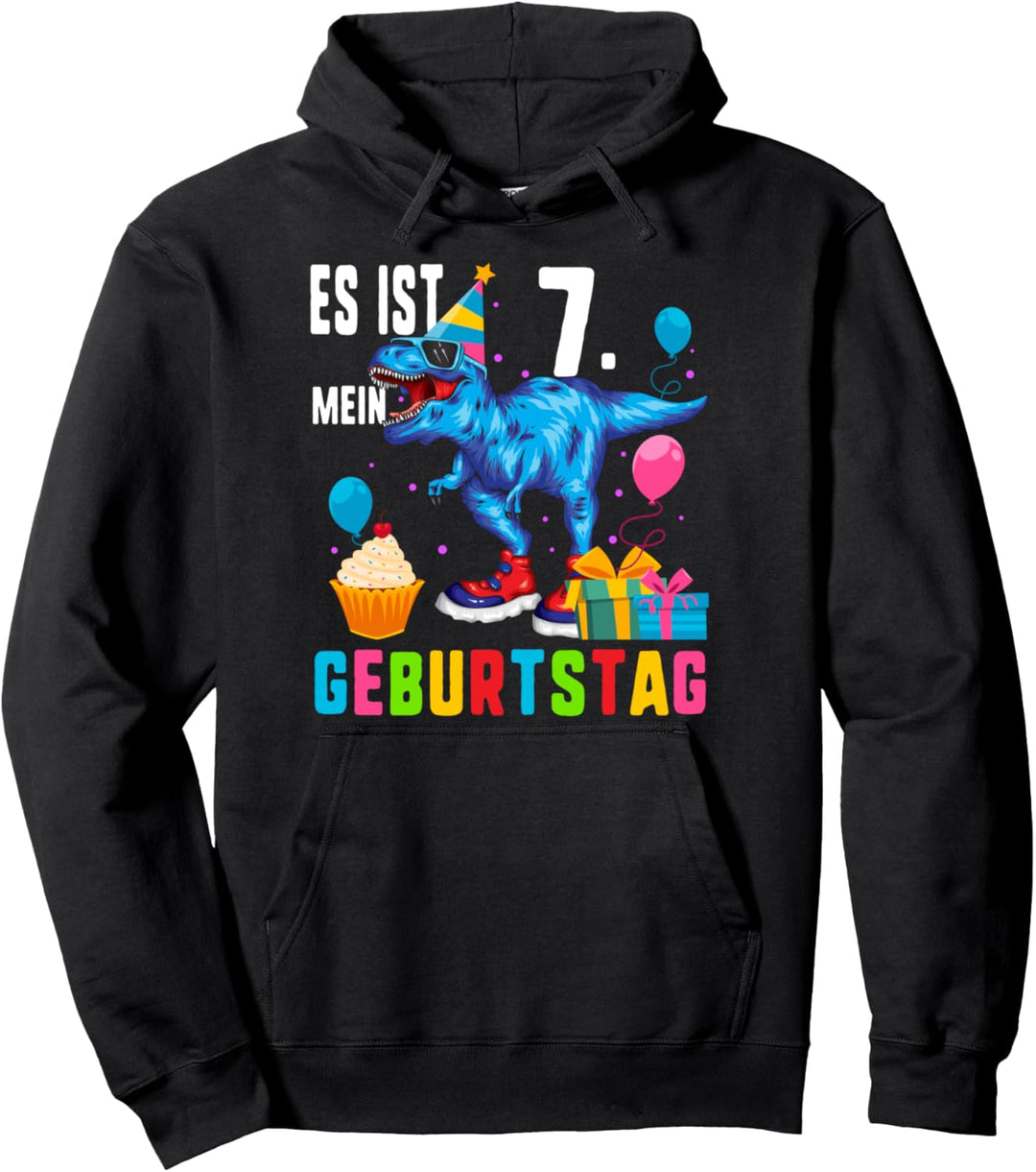 Es ist mein 7. Geburtstag 7 Jahre Alt T-Rex Party Kinder Pullover Hoodie