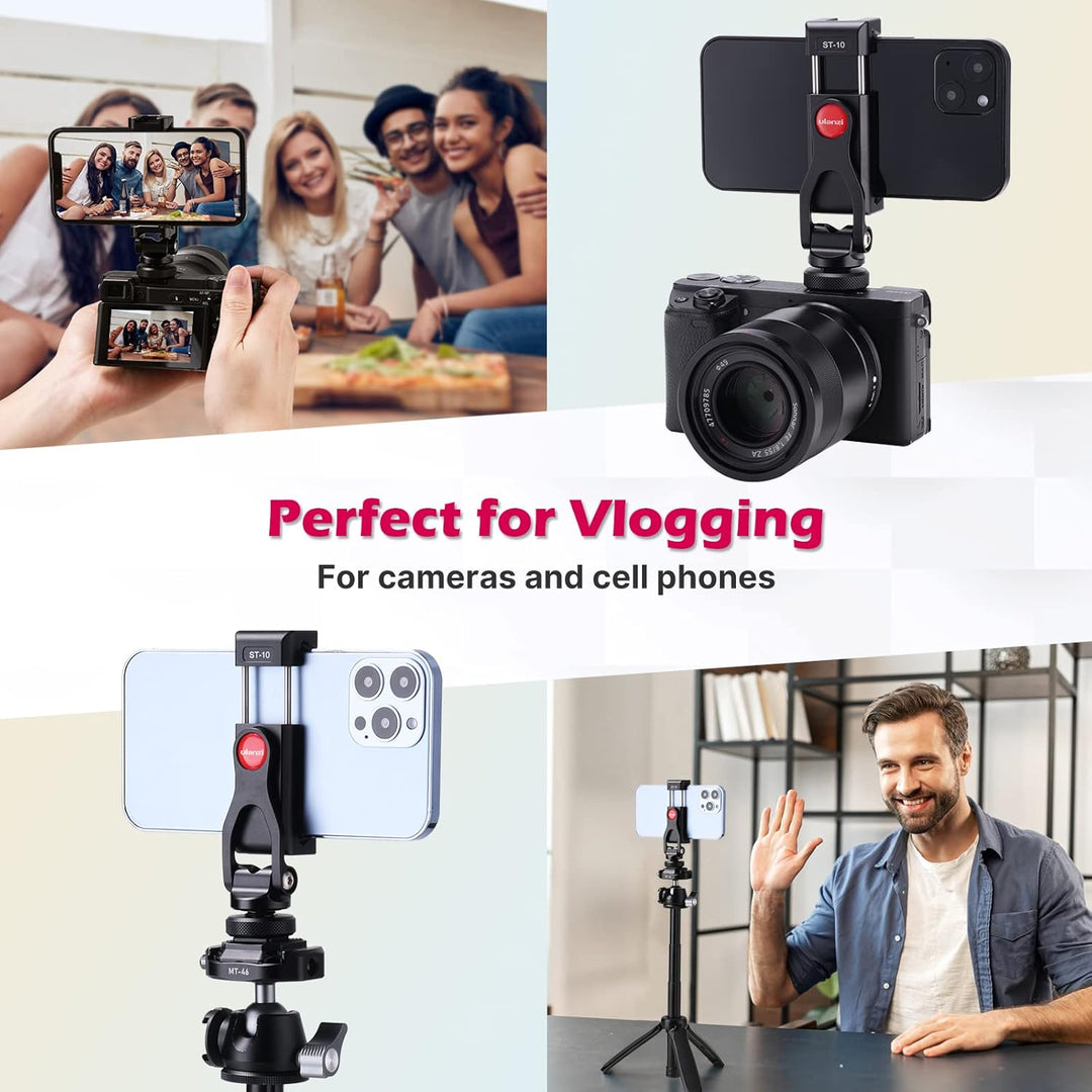 ULANZI ST-10 Metall Handyhalterung Handy Stativ Adapter Zubehör Tripod Selfie Stick Smartphone Halte