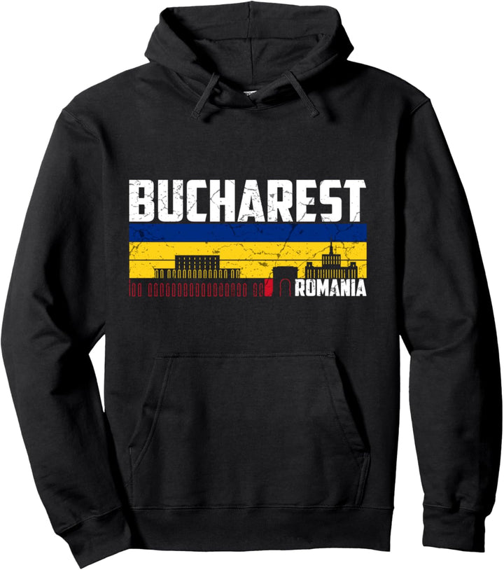 Mein Bukarest Skyline Rumänien Heimat Stadt Souvenir Pullover Hoodie