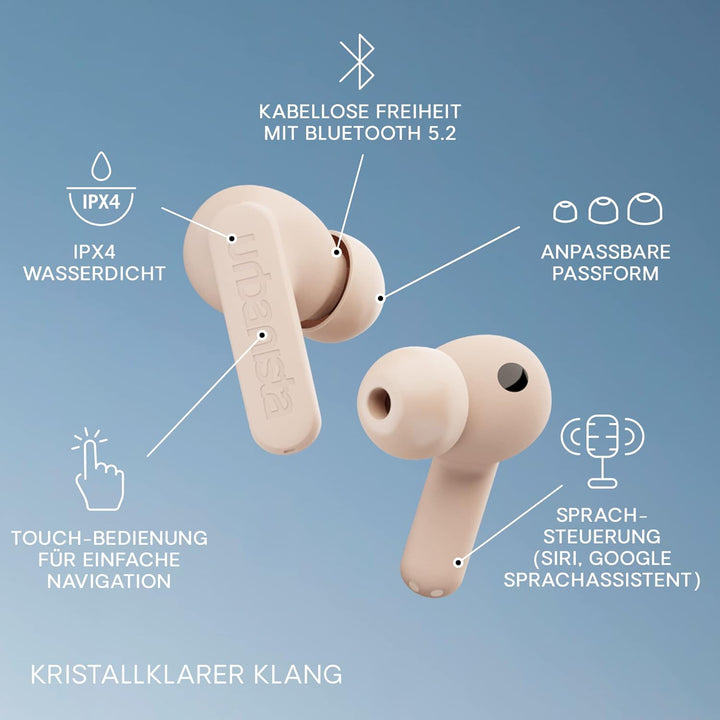 Urbanista Phoenix Solar In Ear Kopfhörer Bluetooth Noise Cancelling, unendliche Spielzeit, IPX4 Hybr