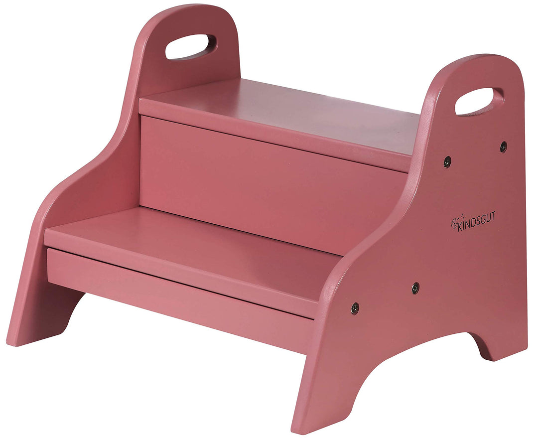 Kindsgut Holztritt, Tritt-Hocker mit 2 Stufen ideal für Kinder, dezente Farben und hochwertige Quali