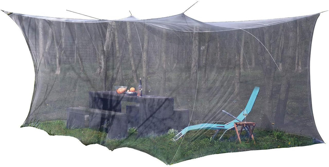 infactory Mückennetz: XXL-Moskitonetz, Innen & Aussen, 300 x 500 x 250 cm, 220 Mesh, schwarz (Moskit