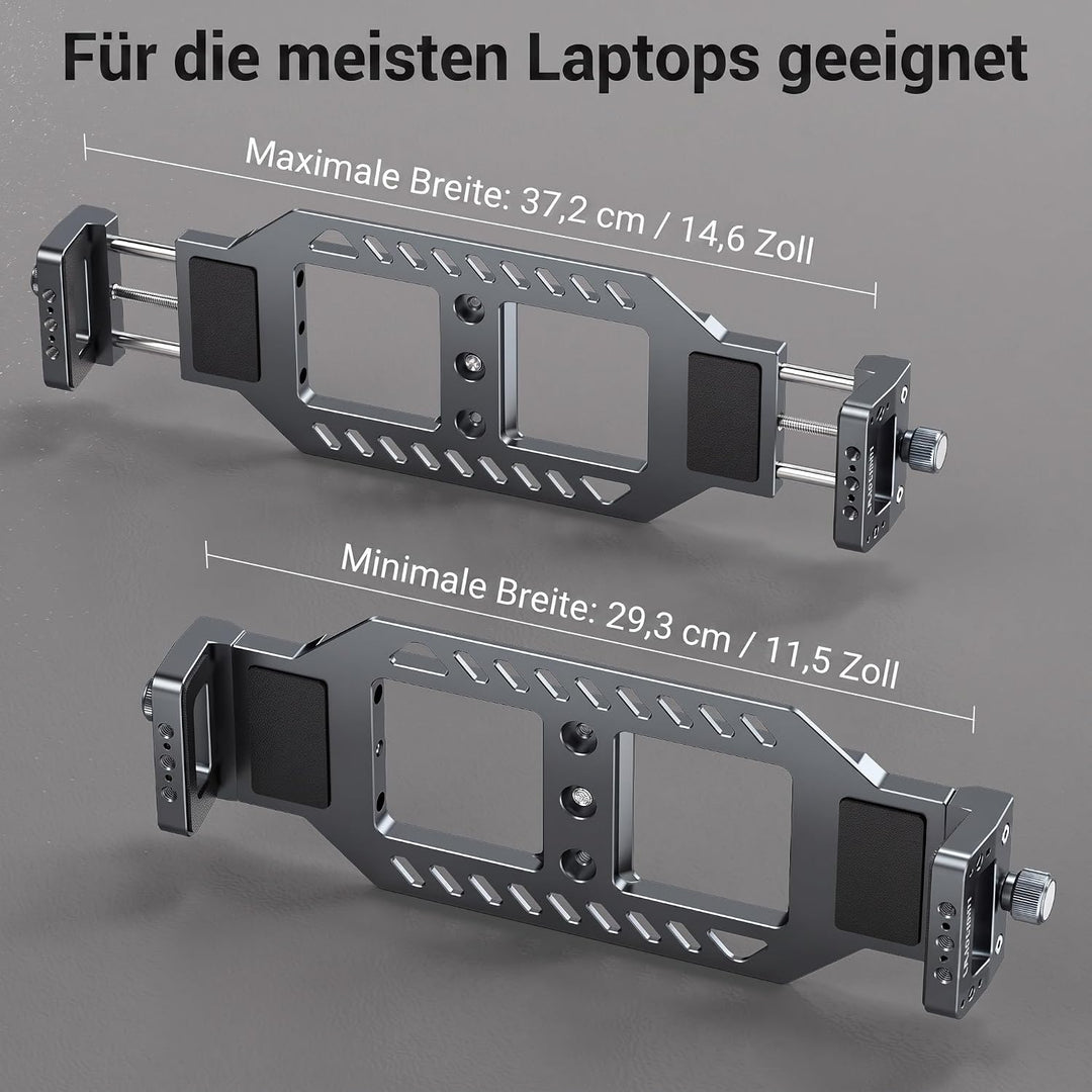Laptop-Stativhalterung mit 1/10.2 cm &amp; 3/20.3 cm Schraubenlöchern, Arca Swiss Plate, Gummiauflage fü
