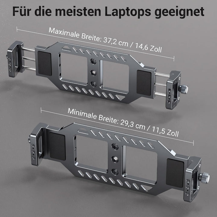Laptop-Stativhalterung mit 1/10.2 cm &amp; 3/20.3 cm Schraubenlöchern, Arca Swiss Plate, Gummiauflage fü