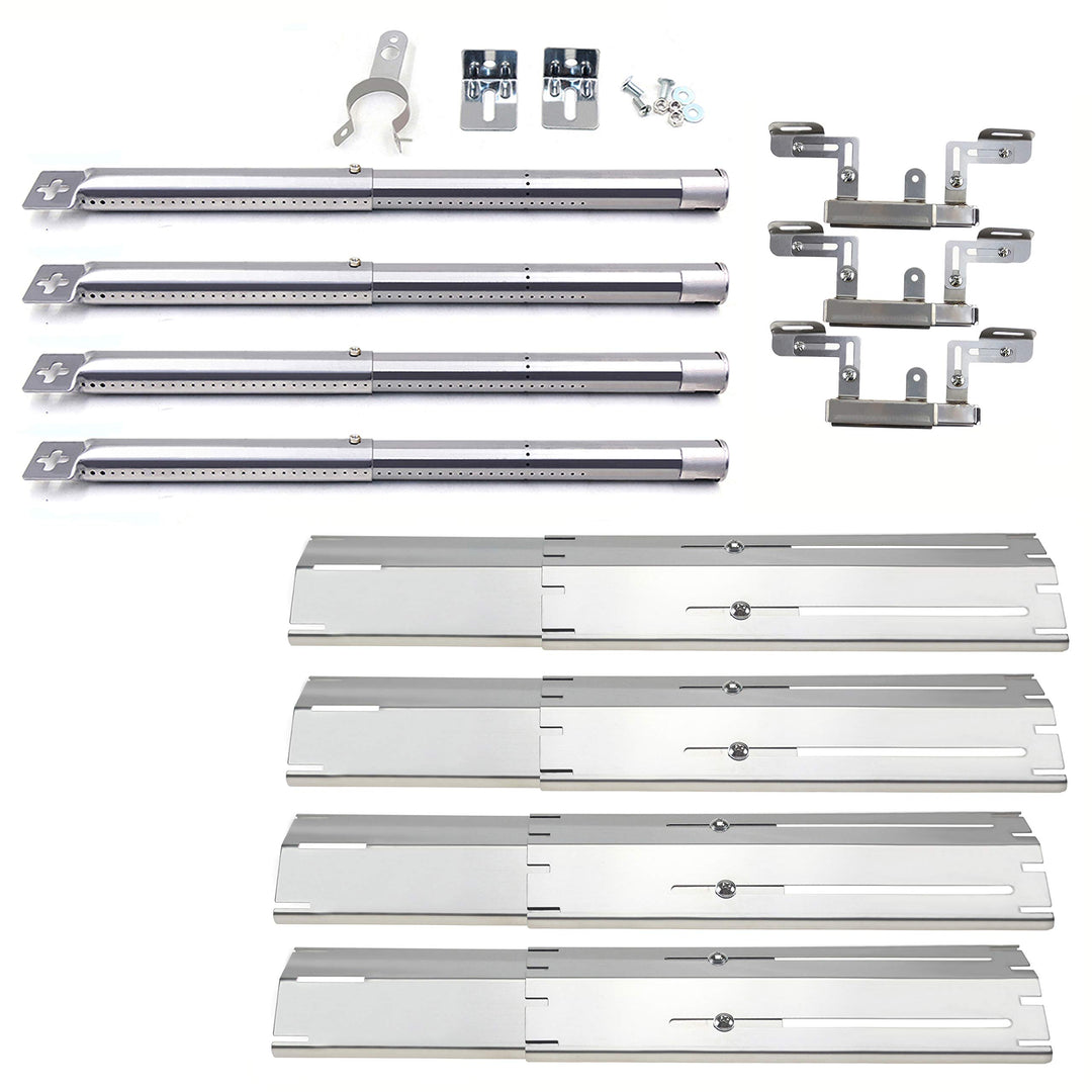 Denmay 31 bis 44CM Einstellbare Grillbrenner aus Edelstahl, Ersatzteile Crossover Rohr und 30 to 53C