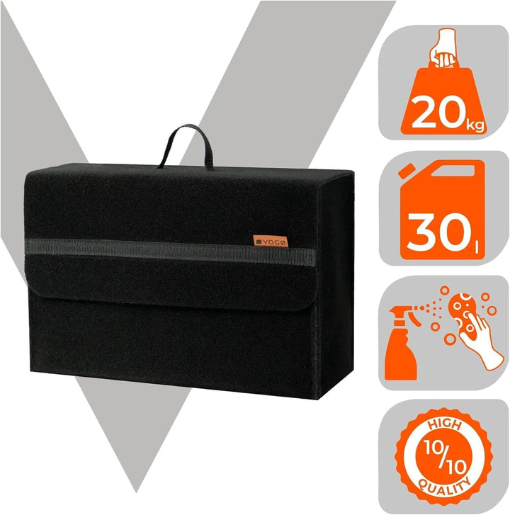 M MOTOS Auto Kofferraumtasche Filz Kfz Kofferraum Organizer für Werkzeug & Autopflege