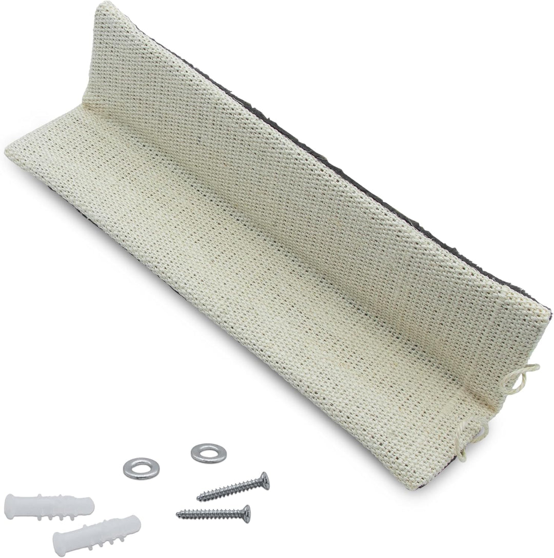 Katzen Kratzbrett klein mit 2 verschiedenen Seiten - 50 x 22 cm - Sisal und Plüsch Kratzecke zum Leg