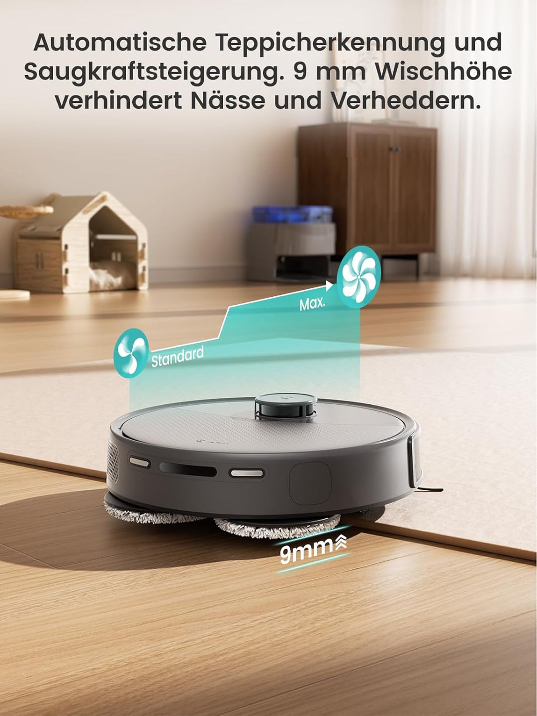 LEFANT M3 Saugroboter mit Wischfunktion,12000 Pa Saugkraft,Automatisches Andocken,Vermeiden von Hind