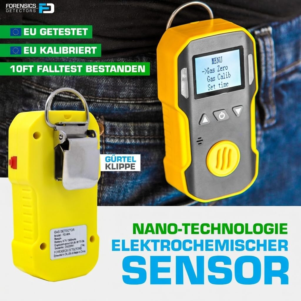 FORENSICS Sauerstoff O2 Detektor & Analyzer | Ton, Licht und Vibration Alarm | 0-30% O2
