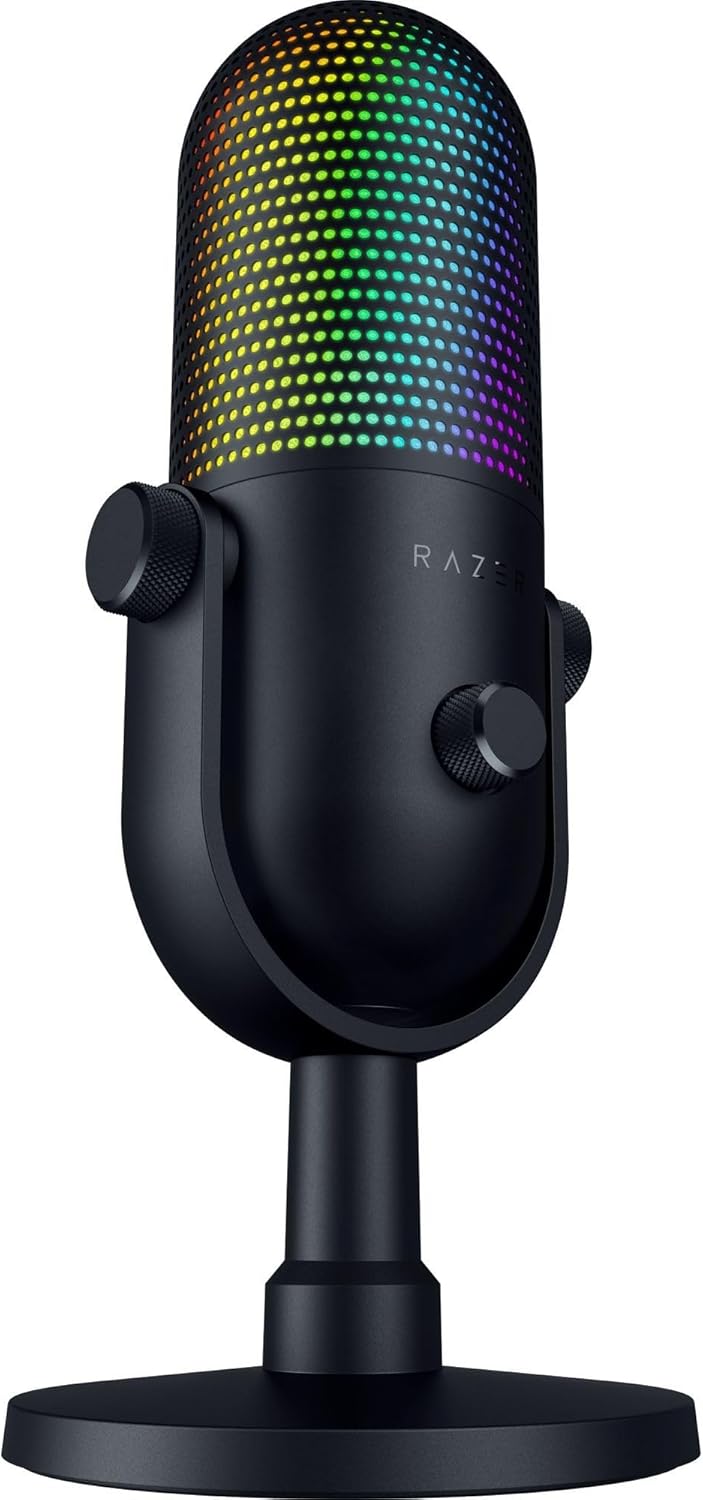 Razer Seiren V3 Chroma - RGB-USB-Mikrofon mit Tap-to-Mute (Reaktive Beleuchtung, Supernieren-Kondens