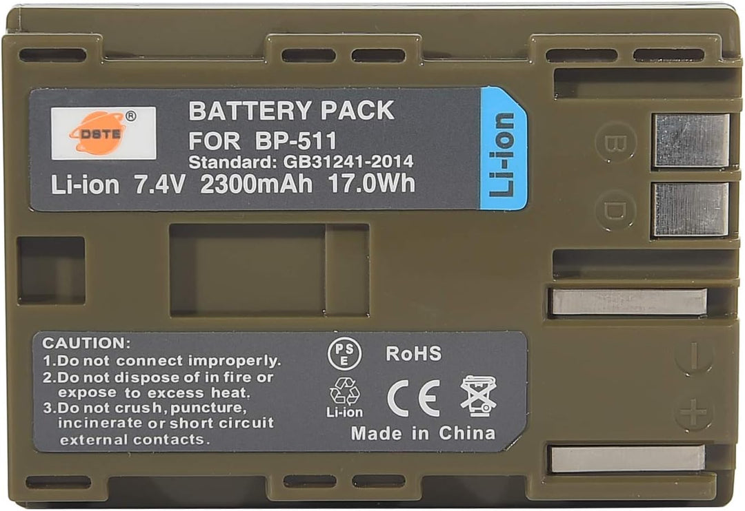 DSTE® Batterie Griff für Canon EOS 20D 30D 40D 50D SLR Digital Kamera als BG-E2N mit (2 packung) BP-