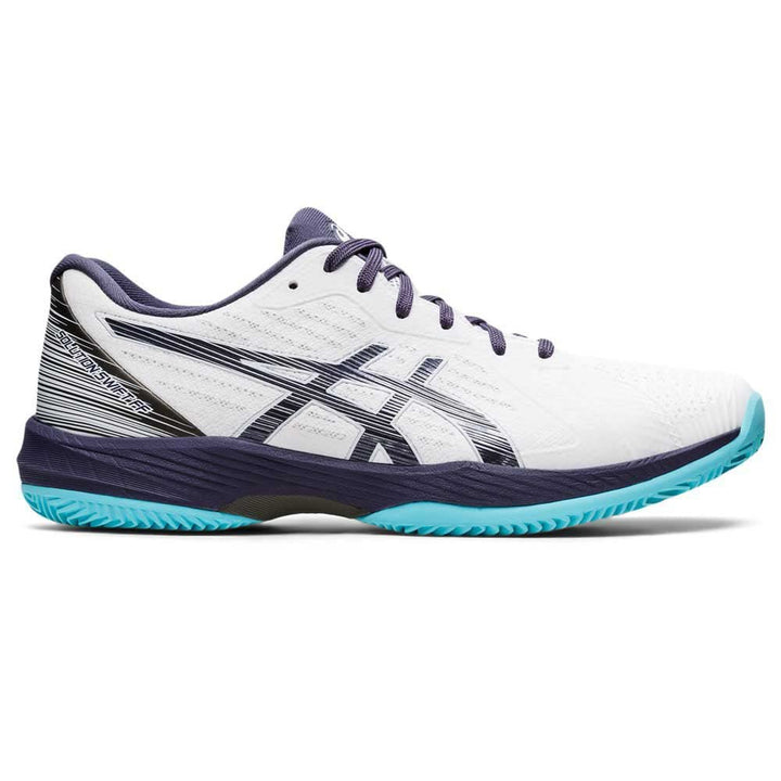 ASICS Herren Solution Swift Ff Clay Sneaker 44 EU White Indigo Fog, 44 EU White Indigo Fog