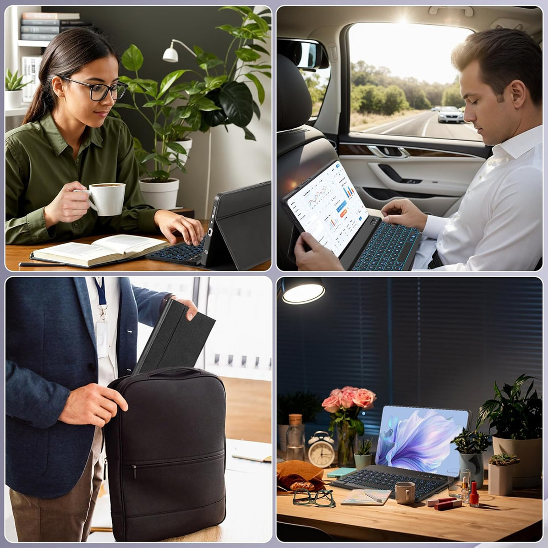 Olycism Tastatur Hülle kompatibel mit Samsung Galaxy Tab A9 8.7 Zoll 2023 mit Tastatur (Modelle: SM-