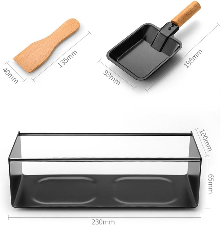 Käsefondue-Set zum Sammeln, 2 Pfannenwender und 2 Käsepfannen