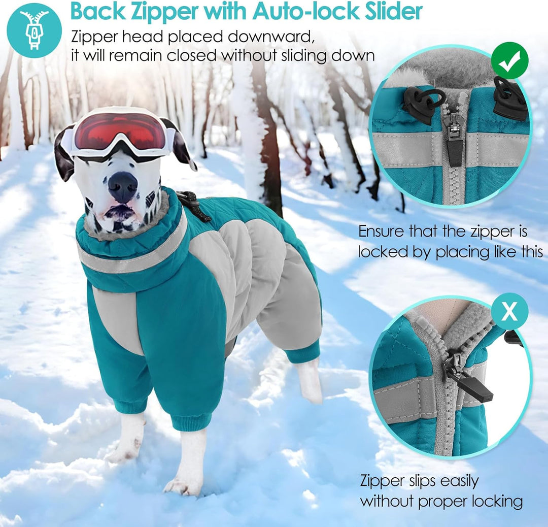 AOFITEE Winteroverall für Hunde - Wasserdichter Hundemantel für Mittelgrosse Hunde mit Beinen, Winte