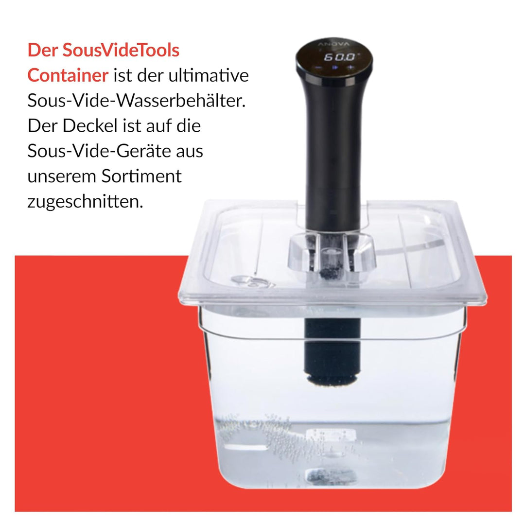 SousVideTools Container aus Polycarbonat, 11,6 l, mit Deckel passend für den Sous-Vide-Stick Nano vo