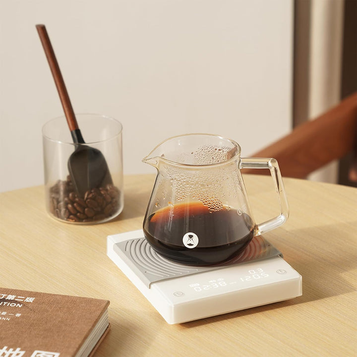 TIMEMORE Kaffeewaage Basic 2.0 Elektronische Espressowaage mit Wasserdurchflussmenge und Timer-Funkt
