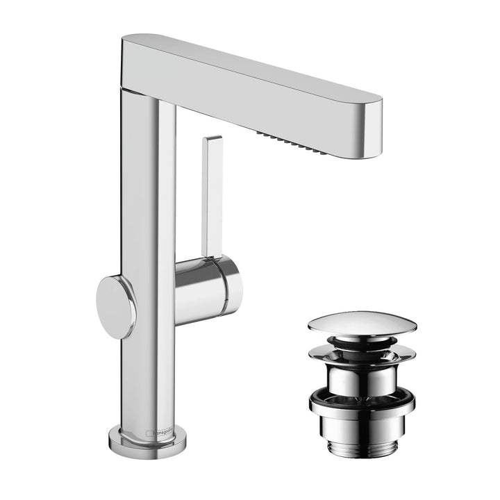 hansgrohe Finoris - Waschtischarmatur mit Push-Open Ablauf, mit ausziehbarer Brause (2 Strahlarten),