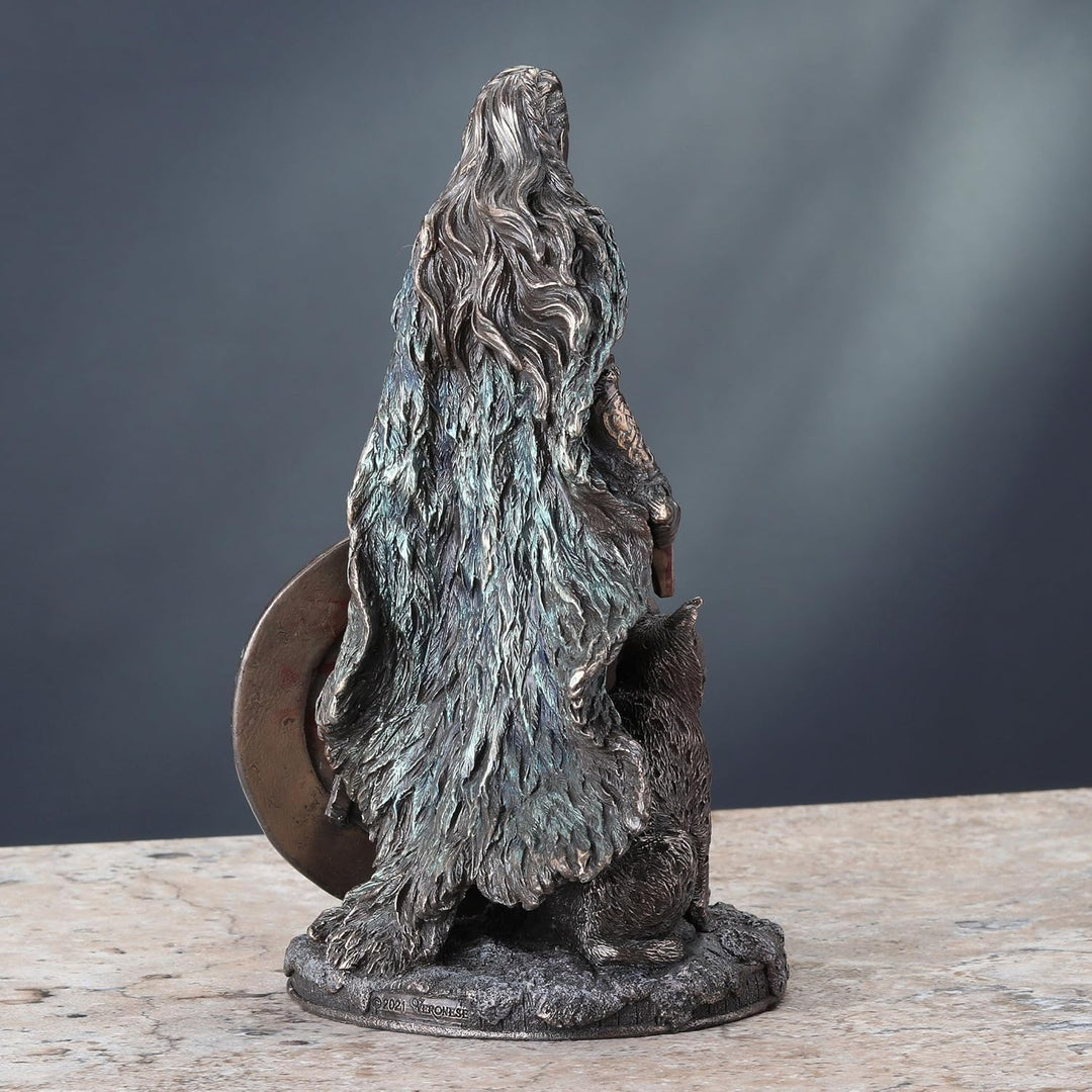 Veronese Design Skulptur Maiden Freya nordische Göttin der Liebe Schönheit und Krieg, kaltgegossenes
