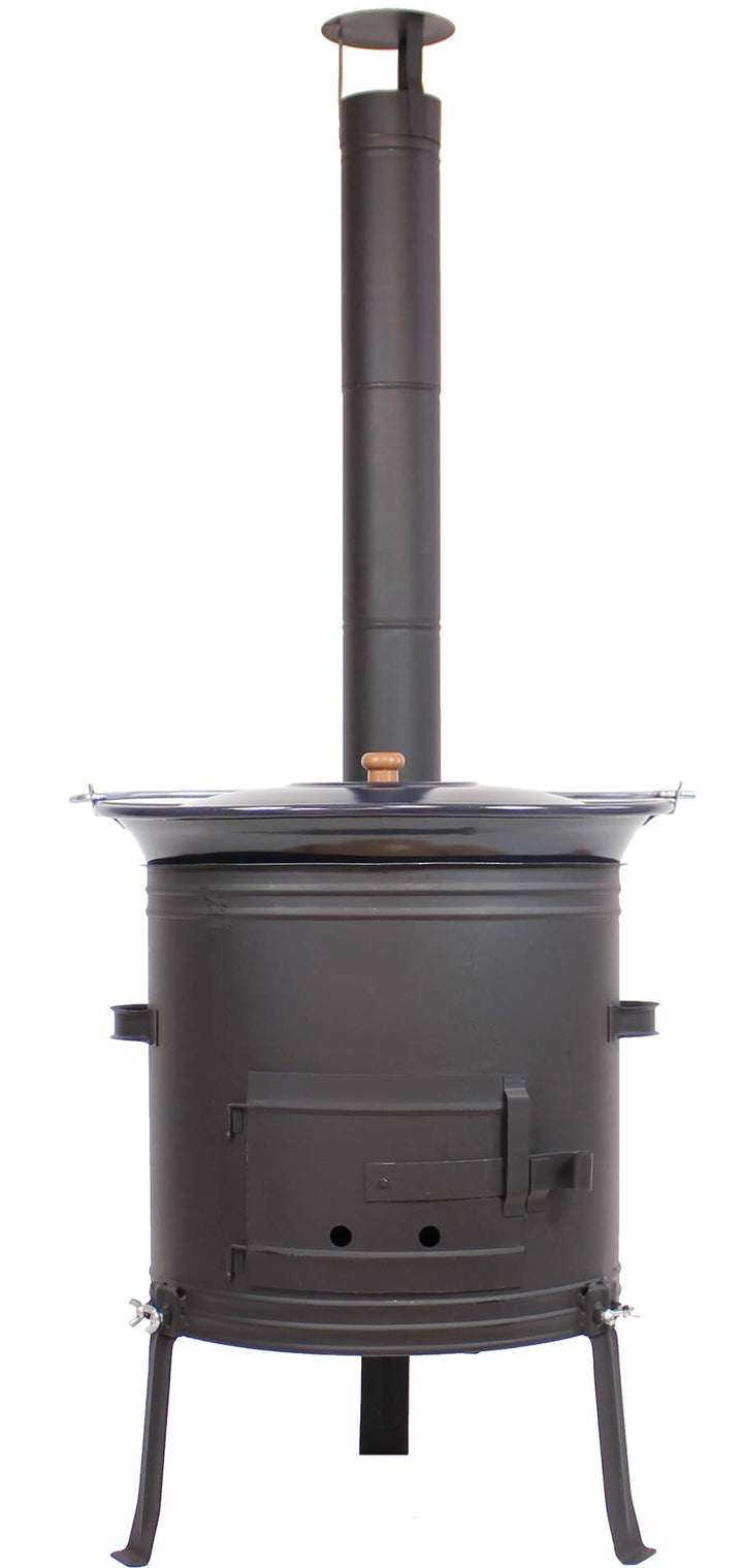 Gulaschkessel Gulaschkanone 42 cm mit 22 Liter Gulaschtopf Set emailliert | Eintopfofen, Glühwein-Ke