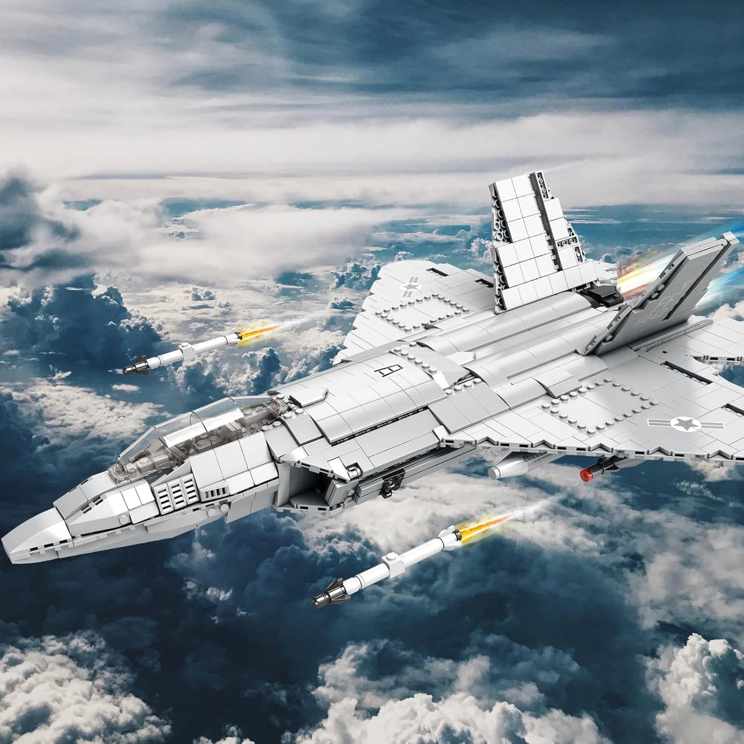 JMBricklayer F-22 Raptor Kampfjet-Bausteinset, Militärflugzeug-Spielzeug-Armee-Bausets, Spielzeugges
