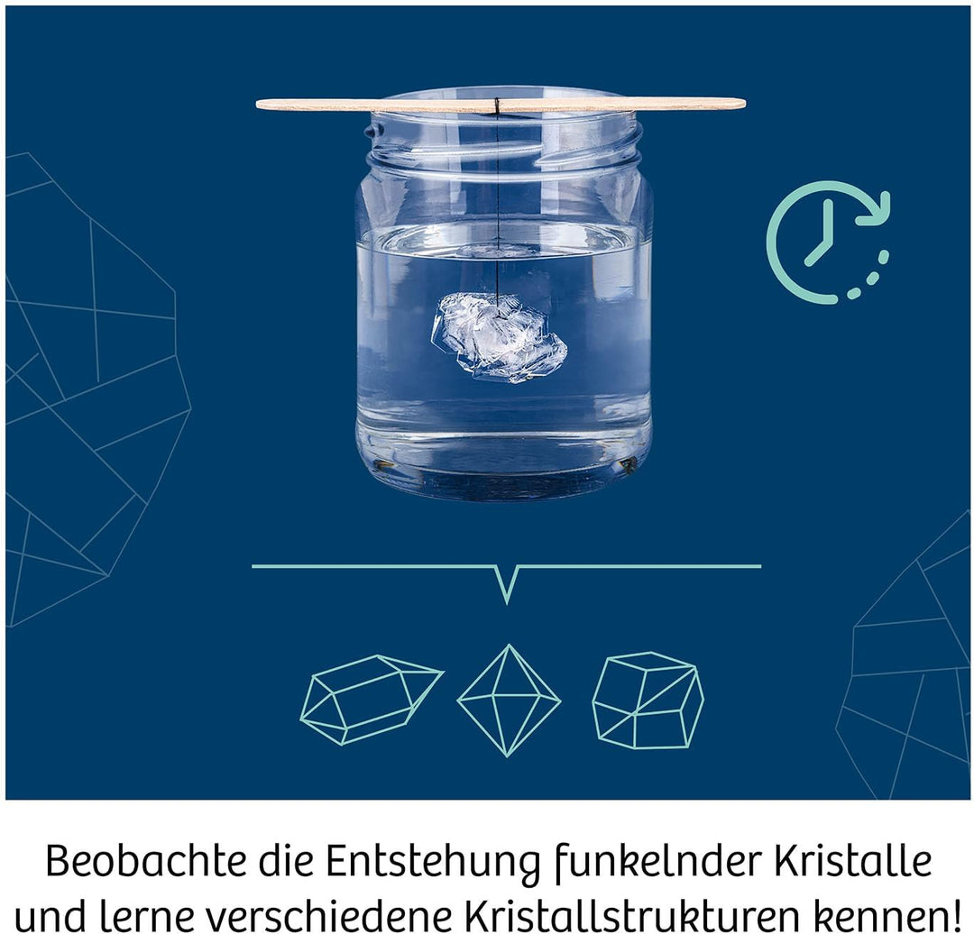 KOSMOS 617387 Kristalle züchten - Lass faszinierende Kristalle wachsen - Komplett-Set,glitzernde Bli
