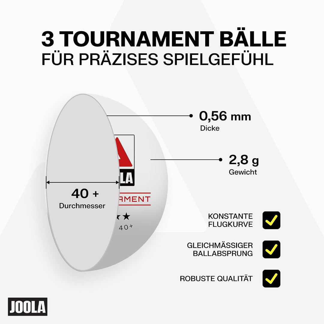 JOOLA Team Advanced Tischtennis Set - 2 Tischtennisschläger + 3 Tischtennisbälle + Tischtennishülle