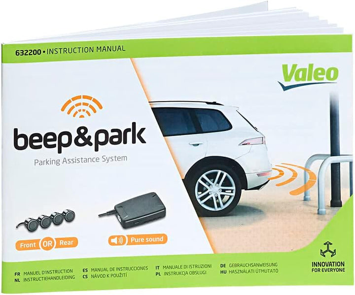 VALEO Beep & Park Einparkhilfe mit 4 Sensoren + Lautsprecher - Front- oder Heckmontage 632200,
